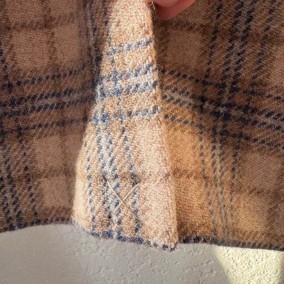 Sezane Michele Jacket Wool NWOT Blue & Beige Check Coat Blazer  (RARE) - Picture 9 of 11